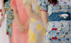 一排美女,多元美态下的视觉盛宴”