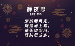 中秋节相关的诗句,诗意中秋夜